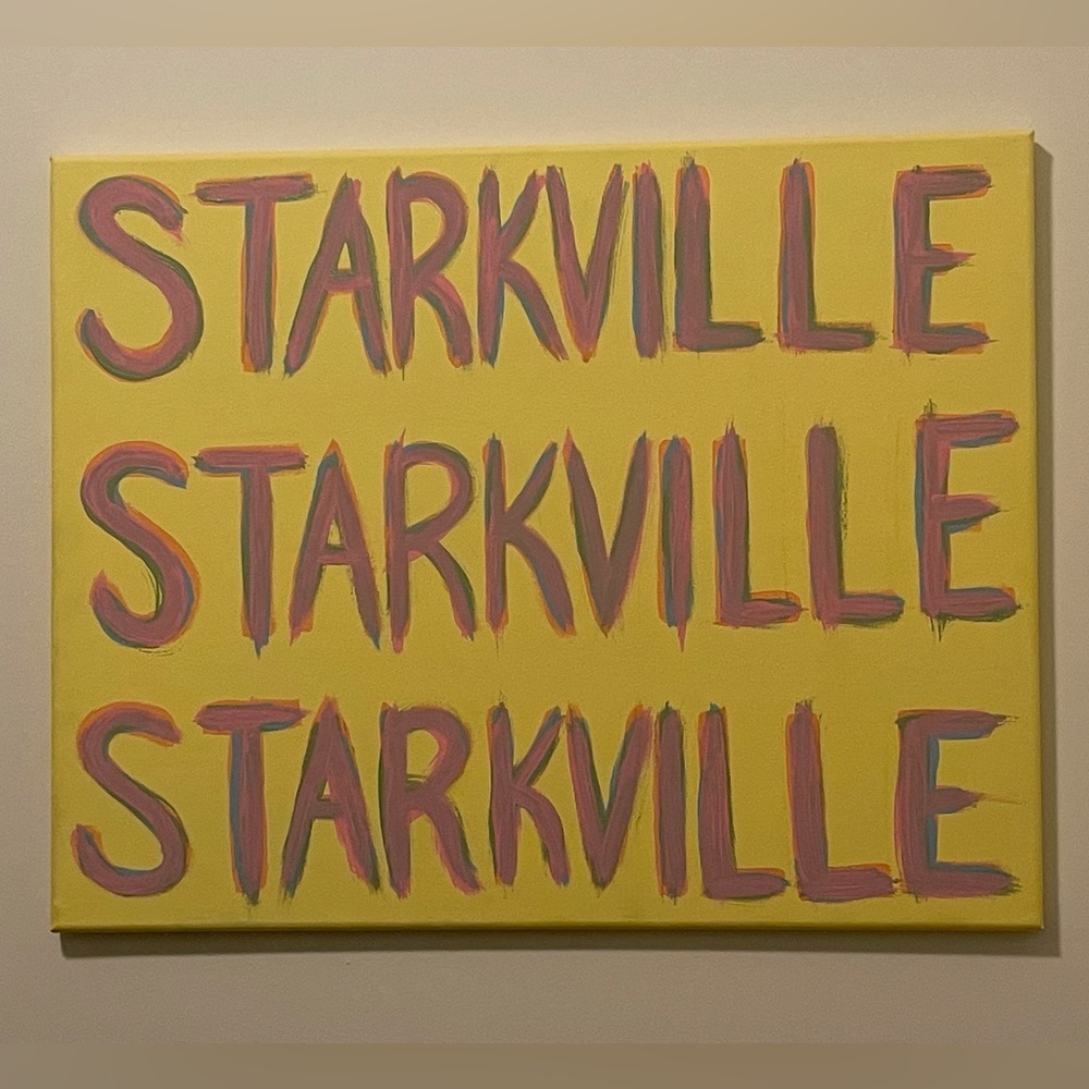 Painted “Starkville” sign